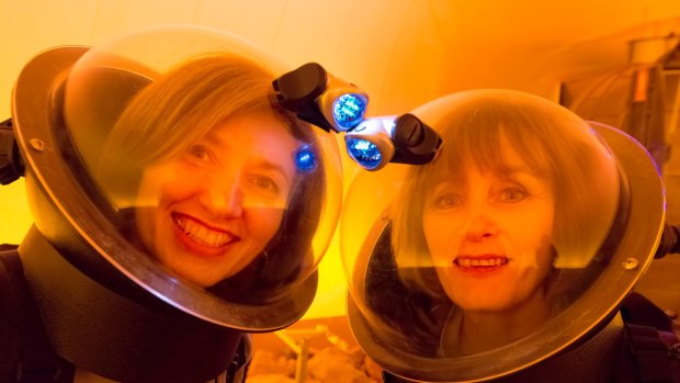 Jasmina Lazendic-Galloway and Tina Overton at the Victorian Space Science Education Centre.