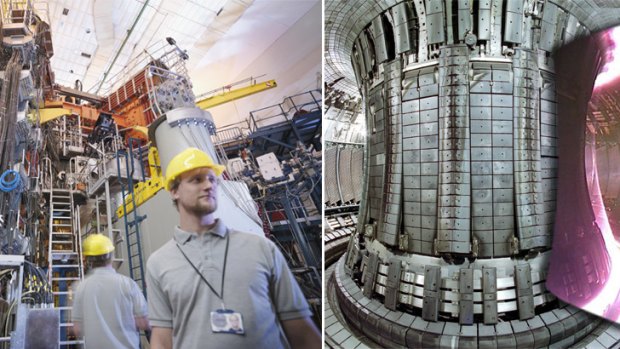 Inside JET, the Joint European Torus, where scientists have spent the past 30 years  trying to  harness the power of nuclear fusion.