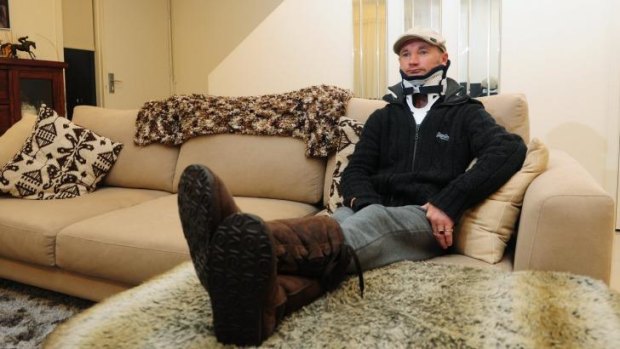 Canberra Jockey Brendan Ward is back home after he fractured his C2 vertebrae in a race fall at Wagga.