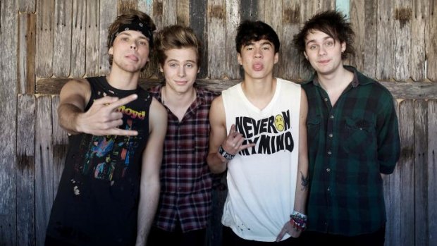 Five Seconds Of Summer: (left to right) Luke Hemmings, Ashton Irwin, Calum Hood and Michael Clifford.