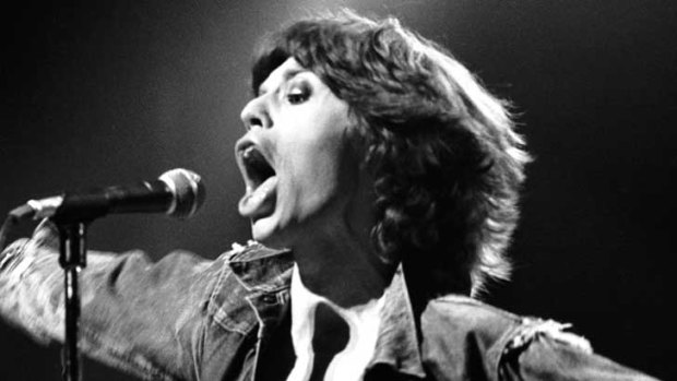 Mick Jagger, pictured in 1973, had donned glitter and glam rags for his glam-rock 1972 US tour with the Stones.