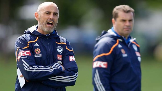 Kevin Muscat has his say as Ange Postecoglou takes his final training session for the club.