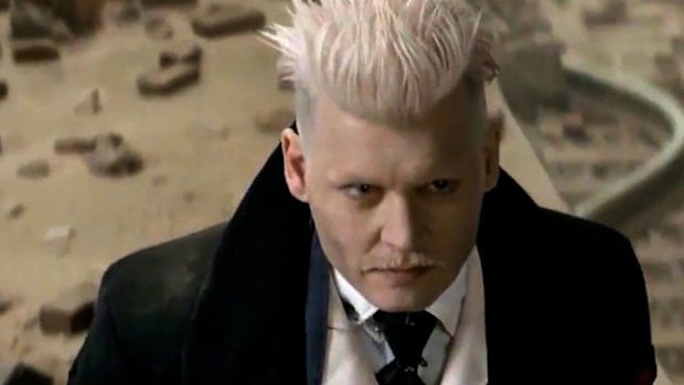 Johnny Depp as Gellert Grindelwald in Fantastic Beasts.