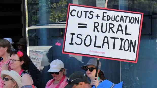 The "polite" protest meant business, with hundreds up in arms over cuts to education.