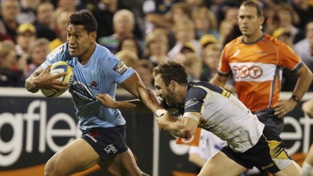 Israel Folau scored a fantastic individual try but was largely contained well by the Brumbies.