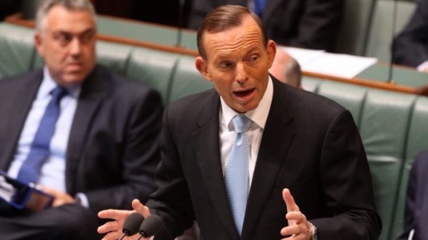 Lost the plot: Prime Minister Tony Abbott during question time.
