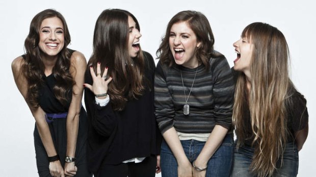 The cast of <i>Girls</i>, from left, Allison Williams (Marnie), Zosia Mamet (Shoshanna), Lena Dunham (Hannah) and Jemima Kirke (Jessa).
