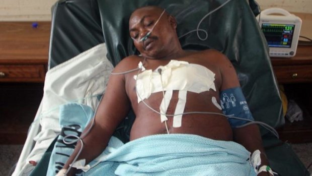A victim of the latest attack along the Kenyan coast is treated in hospital in Lamu County on Sunday. 