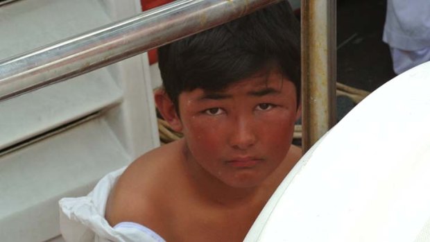On board the asylum boat last August: Omid Jafary.