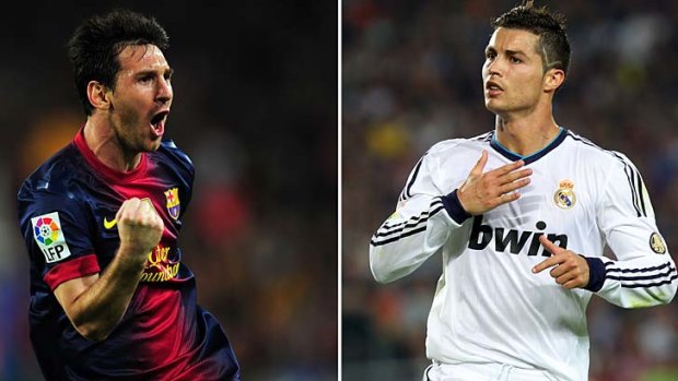 Star performers ... Lionel Messi, left, and Cristiano Ronaldo.