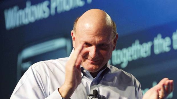 Microsoft CEO Steve Ballmer at the company's annual Professional Developer?s Conference Thursday, Oct. 28, 2010, in Redmond, Wash.