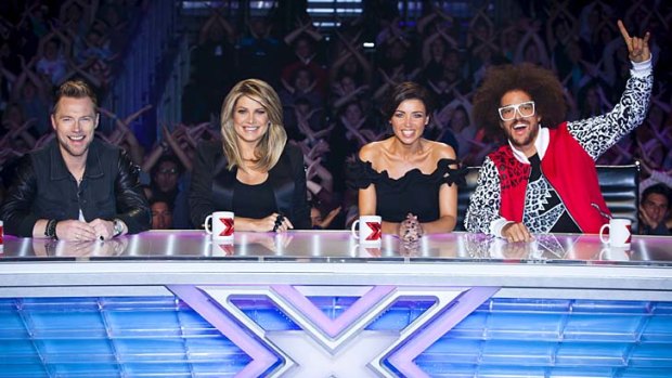 <i>The X Factor</i> on Seven with new judging panel: Ronan Keating, Natalie Bassingthwaighte, Dannii Minogue and Redfoo.