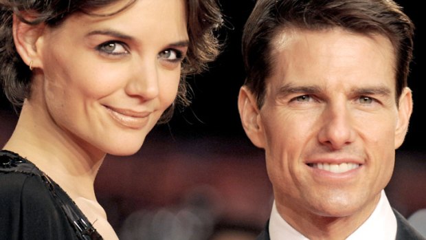 Lucky in loveless? ... Katie Holmes and Tom Cruise.