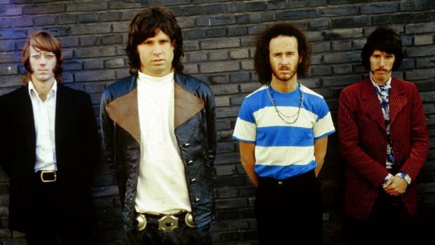 Jim Morrison (second from left) and the Doors in 1968. Greil Marcus' book takes a tangential approach to exploring the band's history.