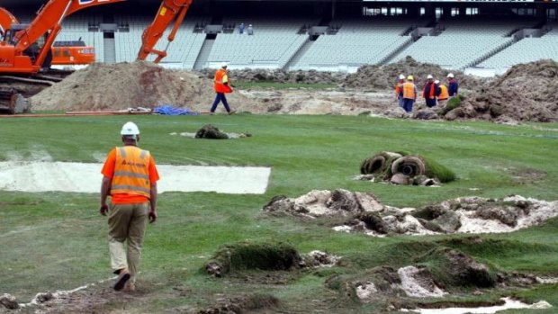 The last major redevelopment of the MCG turf, in 2004, in preparation for the Commonwealth Games.