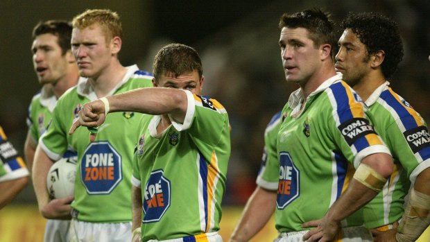 Raiders captain Simon Woolford during the first semi-final against the Warriors on September 20, 2003.