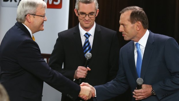 Kevin Rudd and Tony Abbott face off at the leaders' forum as Australians get ready to cast their ballots.