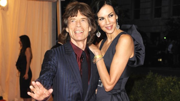Sister banned from funeral: Mick Jagger with late wife L'Wren Scott.