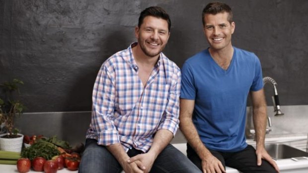 Let the eliminations begin ... My Kitchen Rules judges Manu Feildel and Pete Evans prepare the chopping board.