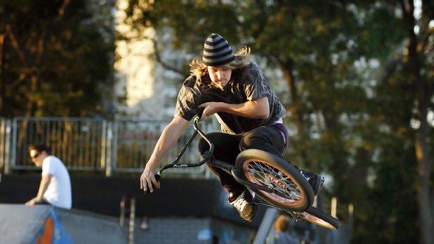 Former apprentice plumber Dean Pretty, 16, of Ascot Vale, now spends much of his time at a bike park in the city.