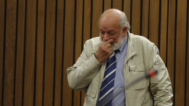 Barry Steenkamp, father of Reeva Steenkamp, gives evidence on Tuesday.