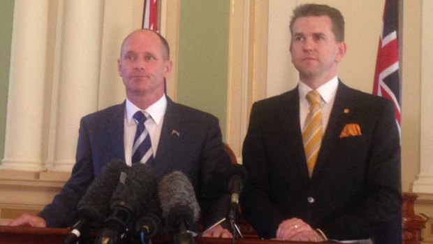 Premier Campbell Newman has praised Attorney-General Jarrod Bleijie, saying he is proud of him.
