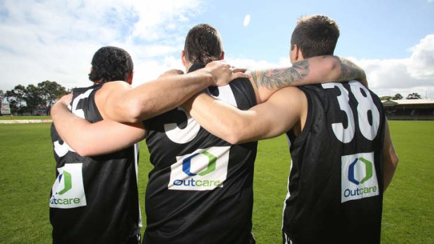 In it together: Former AFL player Andrew Krakouer narrates a five-part documentary about prisoners battling their demons on the football field.