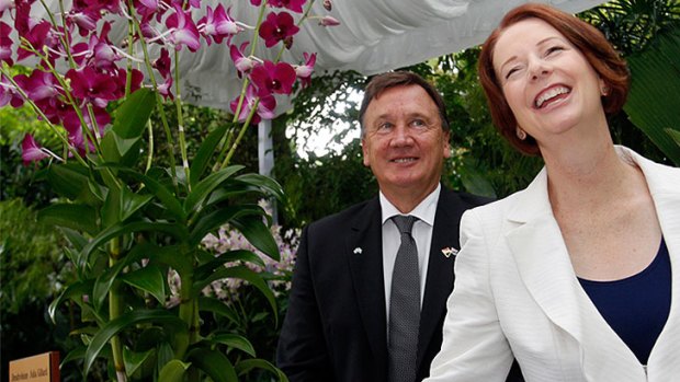 Julia Gillard and partner Tim Mathieson.