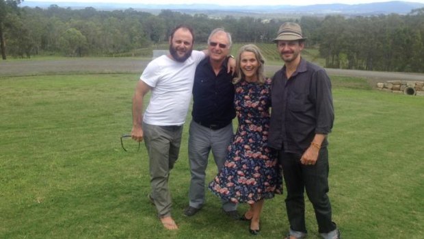 The author with his dad, mum and brother Paul in the Hunter Valley wine region last year.