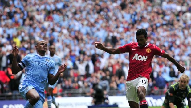 Match-winner &#8230; Manchester United winger and double goal-scorer Nani in action against City at Wembley at the weekend.