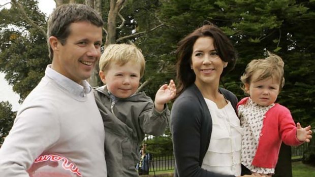 Denmark's Crown Prince Frederik, Crown Princess Mary and their children Prince Christian and Princess Isabella.