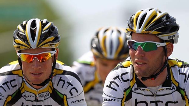 Go your own way ... Mark Renshaw of Australia (l) will most likely be racing against Mark Cavendish next year.