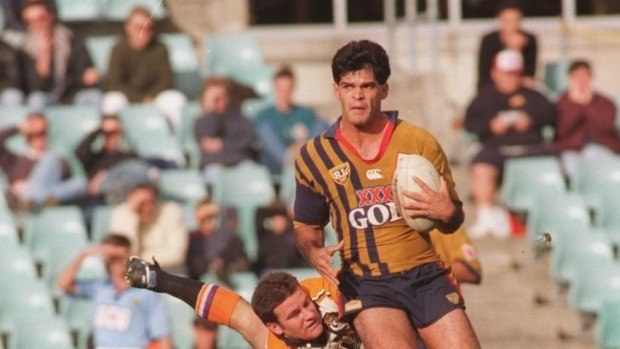 The South Queensland Crushers in action against Balmain in 1995.
