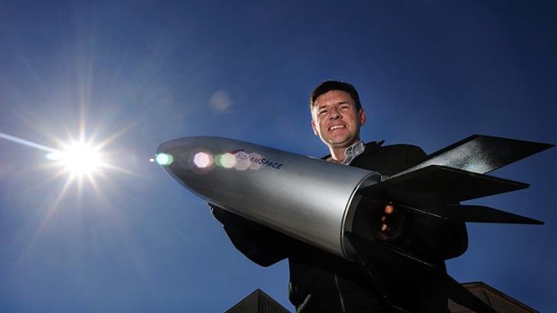 University of Queensland chair for hypersonics Russell Boyce, with a prototype scramjet.