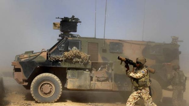 Fighting fit ... an Australian soldier in Afghanistan.