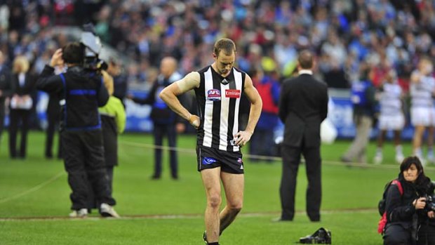 The pain: The grand final loss completed a horror year for Nick Maxwell.