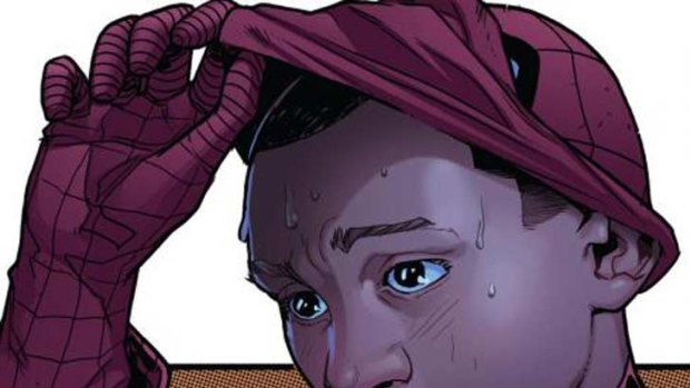 The new Spider-Man, Miles Morales appears in Marvel's Ultimate Universe.