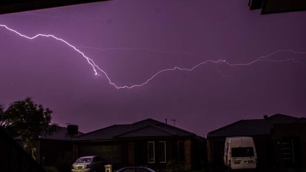 Lighting across Melbourne, Sunday May 1