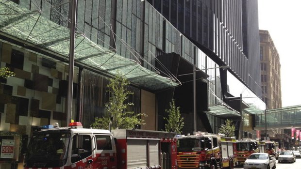 A small fire broke out at Westfield in Sydney city centre.
