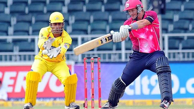 All-rounder Shane Watson playing for the Sydney Sixers against Chennai Super Kings in Johannesburg.