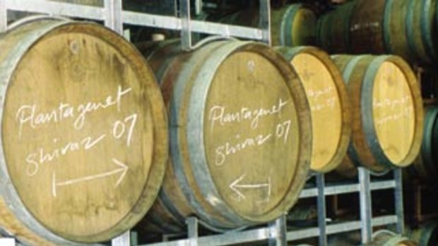 Barrels of Mt Barker shiraz from Plantagenet in the Great Southern wine region of WA.