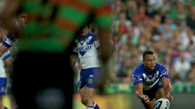 On a roll: Moses Mbye will line up against Kieran Foran on Friday night. 