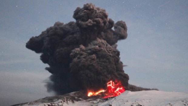 Wreaking havoc... the Icelandic volcano.