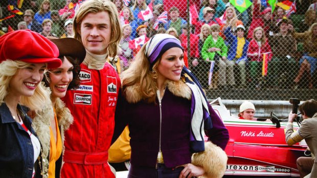 Speed demon: Chris Hemsworth's James Hunt is all ego and flash, with a taste for women and risk.
