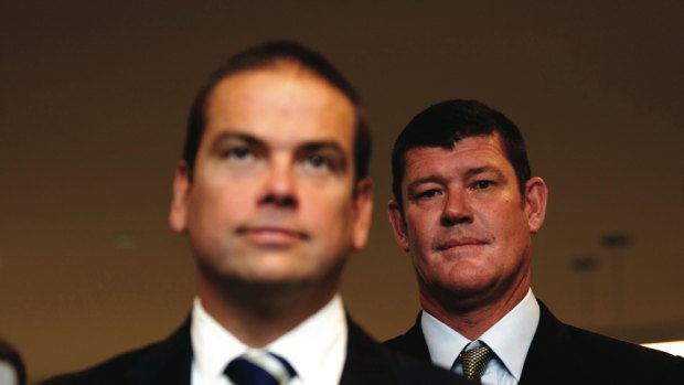 Lachlan Murdoch and James Packer, who is rumoured to have been looking to sell his stake in Ten.