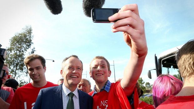 Opposition Leader Bill Shorten on the campaign trail on Saturday