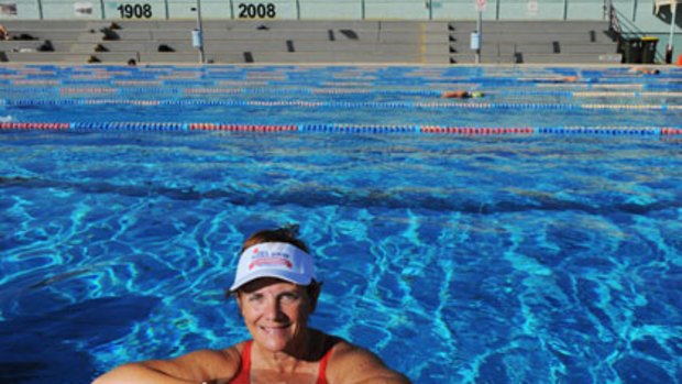 Carol Cooke, a keen swimmer and fundraiser who has MS.