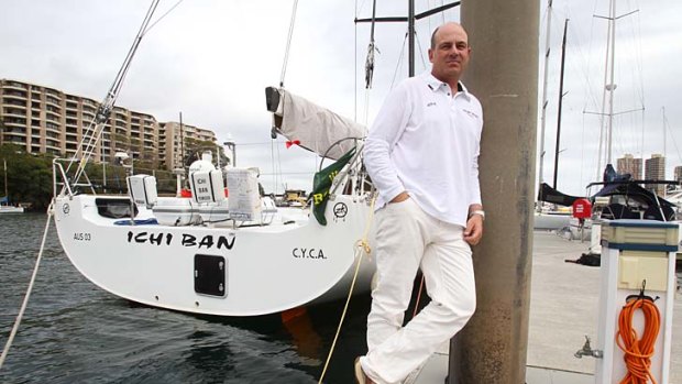 Ichi Ban owner and skipper Matt Allen at the Cruising Yacht club at Rushcutters Bay.