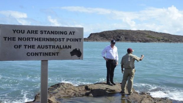 Barnaby Joyce on the northern most tip of the Australian continent.   