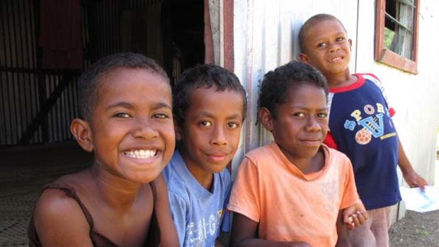 Family matters ... children in Mavua, Viti Levu.